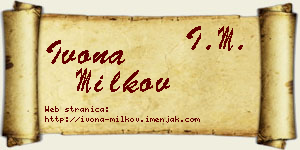 Ivona Milkov vizit kartica